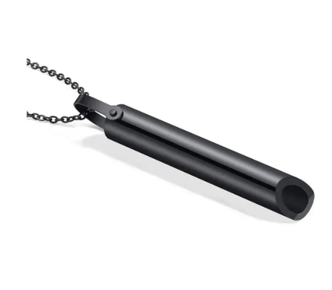 Vape Quit Smoking Mindfulness Necklace - Anxiety Relief Breathing Pendant